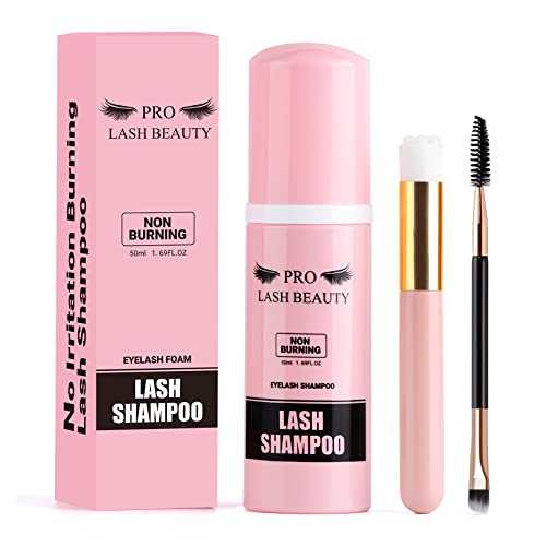 Lash Shampoo 50 ML Lash Foam Shampoo for Extensions Eyelash Extension Cleanser Lash shampoo Cleanser Oilfree By PRO LASHBEAUTY(50 ML)