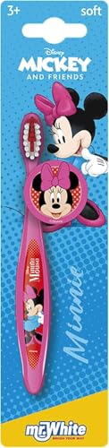 Minnie Mouse Zahnbürste mit Schutzkappe, Saugnapf, bequemem Griff und...
