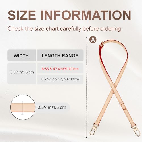 Image of Leather Replacement Bags Strap Crossbody Shoulder Strap for Speedy Women