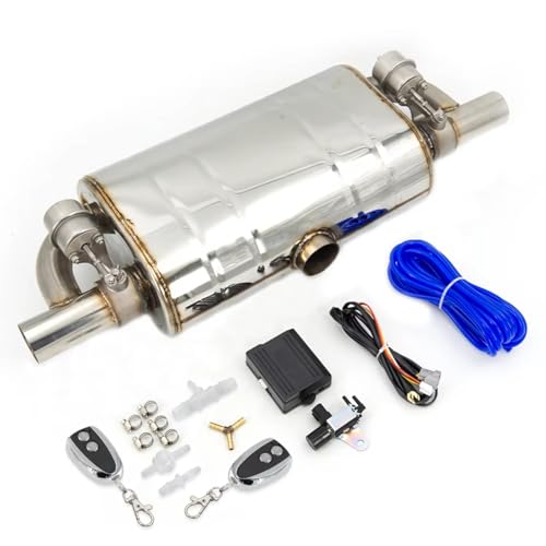 Silencieux d'échappement électrique en T 63mm avec valve variable et télécommande pour voiture