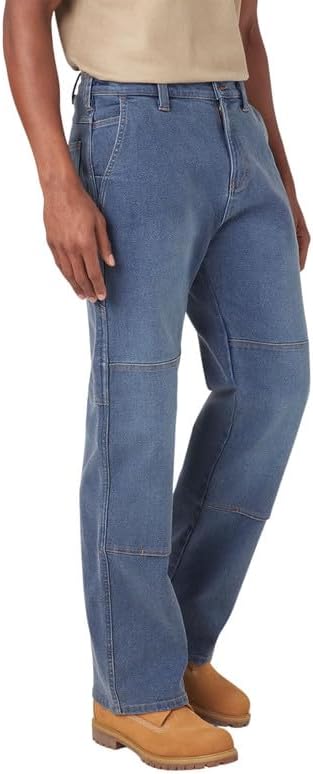 Dickies Men's Flex Relaxed Fit Double Knee Jeans, Light Denim Wash, 30W x 30L - Image 4