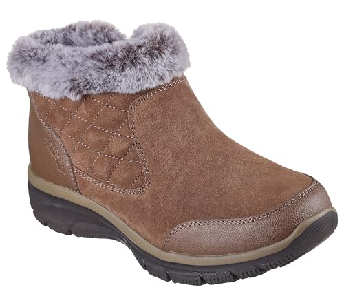 Skechers Women's EASY GOING - SMALL TOWNS - Hands Free Slip-Ins Relaxed Fit boot,Chocolate, 8 M
