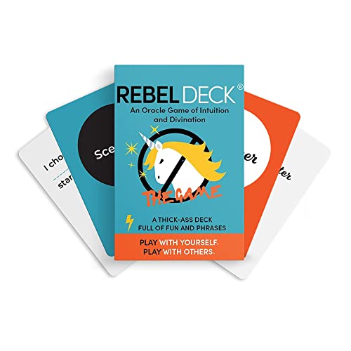REBEL DECK - The Game, Unfiltered Oracle Cards for Game Nights, Phrase Matching Card Game, Self Care Oracle Cards, Funny Oracle Deck, 112 Cards