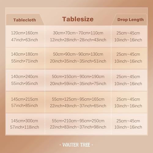 Nappe résistante à l'eau en lin vert 140x240 anti-tache pour Noël