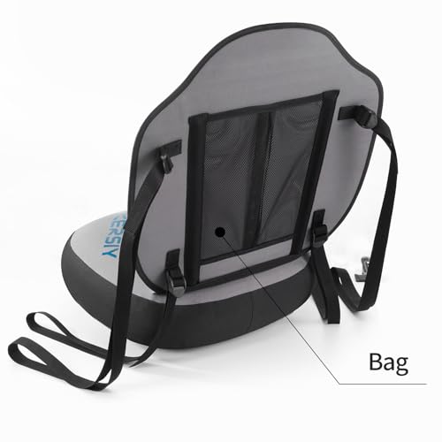 Asiento de kayak con tabla de remo y respaldo ajustable para embarcaciones inflables 6