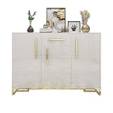Requiere montaje sencillo. Aparador Cocina Almacenamiento Aparador Gabinete Armario Independiente Cofre de Almacenamiento Zapatero (Blanco 90x32x85cm)