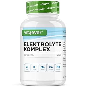 Electrolytes – 600 comprimés avec magnésium, calcium, potassium, sodium & chlorure – Équilibre électrolytique & fonction musculaire – Alimentation cétogène – Vegan