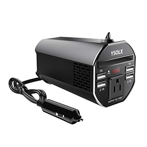 Power Inverter Car Plug Adapter Outlet 150W Dc 12V To 110V Ac Converter Cup Holder Charger For Laptop Computer #TOP7