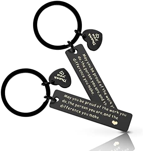 Grevosea 2 Pieces Keychain Appreciation Gifts Thank You Gift May You Be Proud Of The Work You Do Keychain Employee Appreciation Gifts for Teacher Counselor Doctor Nurse Social Worker