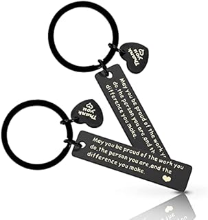 Grevosea 2 Pieces Keychain Appreciation Gifts Thank You Gift May You Be Proud Of The Work You Do Keychain Employee Appreciation Gifts for Teacher Counselor Doctor Nurse Social Worker