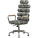 ACME Calan Executive Office Chair - - Vintage Black Top Grain Leather