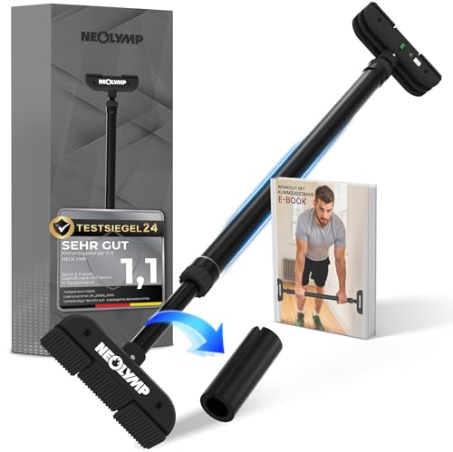 NEOLYMP Klimmzugstange Türrahmen ohne Schrauben – Pull Up Bar bis 200 kg – Verstellbare Reckstange Indoor 73–92 cm – Sicherer Halt – Gepolsterte Griffe & Anti-Rutsch-System (Klimmzugstange Teleskop) NEOLYMP Klimmzugstange Türrahmen ohne Schrauben – Pull Up Bar bis 200 kg – Verstellbare Reckstange Indoor 73–92 cm – Sicherer Halt – Gepolsterte Griffe & Anti-Rutsch-System (Klimmzugstange Teleskop)