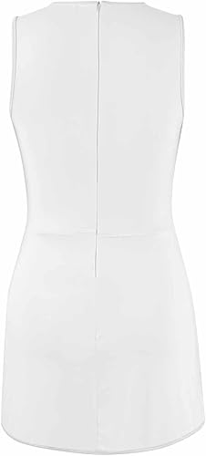 Tennis Dresses for Women with Shorts Sleeveless Golf Dress Summer Casual Athletic Workout Mini Dress Sundress(L003 Beige,Large)