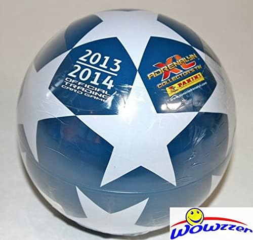 2013/14 Panini Adrenalyn Champions League Factory Sealed Collectors BALL TIN! Includes (10) Booster Packs with (60) Cards and Limited Card Card! Look for Messi, Ronaldo, Neymar & More! WOWZZER!