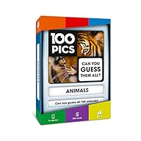 100 PICS Animals Game - Fun Travel Games for Curious Kids (Amazing Animals Pack) [Pocket Card Quiz