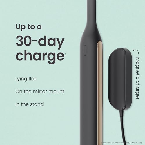 Image of Quip Ultra Next Generation Smart Toothbrush - Timed Electric Toothbrush with Case - Replaceable Brush Head, Soft Bristles, Silicone Handle, 30-Day Battery Life - Travel Toothbrush - Eclipse