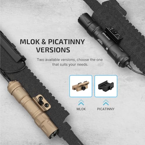 OLIGHT Odin S 1500 Lumens MLOK Rail Mounted Weaponlight Rechargeable Tactical Flashlight with Upgraded Remote Pressure Switch, 250 Meters Throw Distance, IPX8 Waterproof (Black) - Image 4