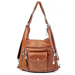 Women Handbags Hobo Bag Tote Bags Shoulder Bag Soft Washed Leather Multifunctional Messenger Bag