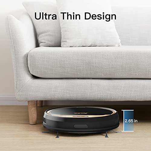 Uoni Robot Vacuum Cleaner, Self-Charging Robotic Vacuum And Mop, Strong Suction, Quiet Slim, Gyro Navigation, App Remote Control, Ideal For Hard Floor, Pet Hair, Medium-Pile Carpet #TOP6
