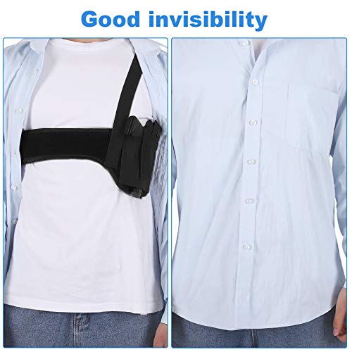 Deep Concealment Shoulder Holster, Accmor Universal Underarm Gun Holster For Men And Women, Elastic Neoprene Concealed Carry Holster Waistband Belt (45 Inch), Right Hand Draw #TOP6