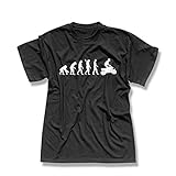 T-Shirt Evolution Quad Freestyle Motorrad Bike Yamaha Polaris Grizzly Outback MTB BMX Motocross Ralley 13 Farben Herren XS-5XL, Größe:L, Farbe:schwarz - Logo Weiss