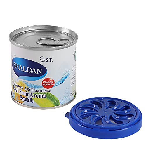 Image of Auto Dynasty My Shaldan Japanese Room /Car Limonene Gel Natural Air Freshener, Cans, Blue Squash Scent, 80g