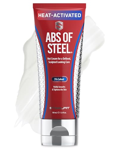 SteelFit Abs of Steel Maximum Definition Cream - Skin Tightening, Toning & Firming Lotion for...