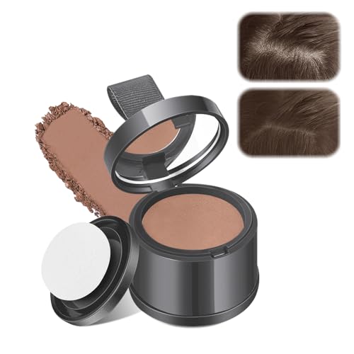 Hairline Powder Retoca Raíces Polvos Polvo de línea de Cabello Modificado Natural Polvo para Cubrir Sombras Maquillaje Capilar Resistente al agua para Cubrir Raíces Polvo para Rayitas（marrón claro）