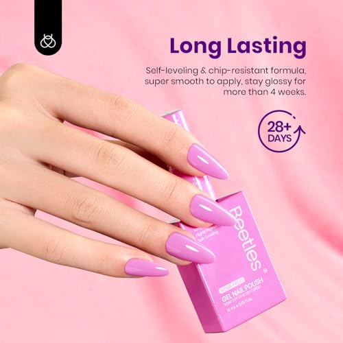 Image of Beetles Pastel Gel Polish - Fairy Tale Dream 6 Colors Hema-Free Gel Polish Set, 15ML Pastel Yellow Pink Blue Purple Nail Colors, with Colorful Bottle Soak off Uv Led Lamp Nails