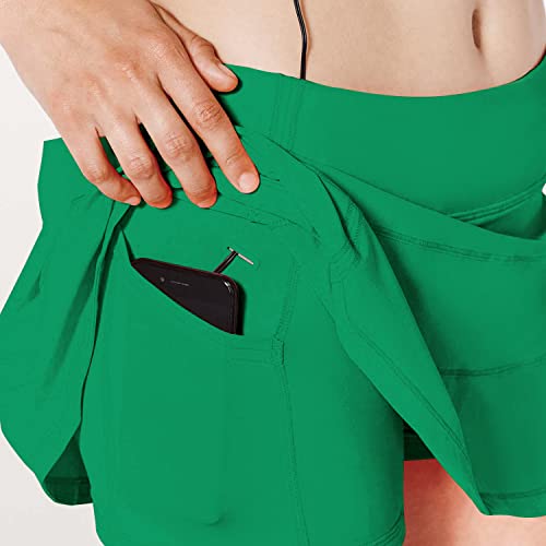 Mcedar Athletic Tennis Golf Skorts Skirts For Women With Pocket Workout Running Sports Pleated Skirts Casual Green Lagoon/6 #TOP2