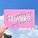 RXBC2011 Thank You Cards for Supporting Small Business 2x3.5 Inches Pack of 100 Pink