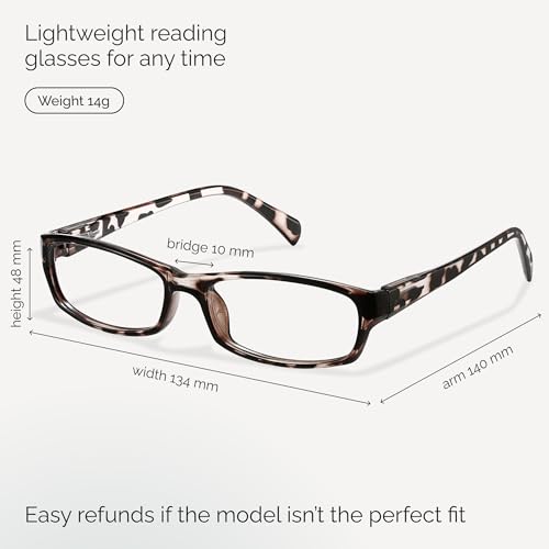 Image of Gaoye Reading Glasses for Women, 6 pack Fashion Readers for Women Men Spring Hinge Eye Glasses, Blue Light Reading Glasses