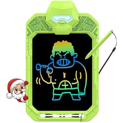 BUKEBU LCD Writing Tablet Doodle Board 10 Inch, Colorful Drawing Pad, Electronic Drawing Tablet, Drawing Pads,Travel Gifts for Kids Ages 3 4 5 6 7 8 Year Old Girls Boys (Powerful Warrior) Cover