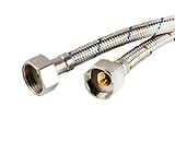 Xcel Home 2 x M10 x 1/2" Pair Flexible Tap Connectors – 300mm | 10 Lengths | Braided Hose Pipe for Kitchen Sink & Bathroom Basin Monobloc Mixer | Stainless Steel | Replacement Hot & Cold Water Supply - Image 4
