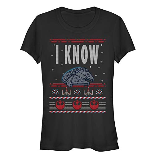 T-shirt Star Wars XL noir junior crew pour éviter le pull de Noël trop chaud et inconfortable
