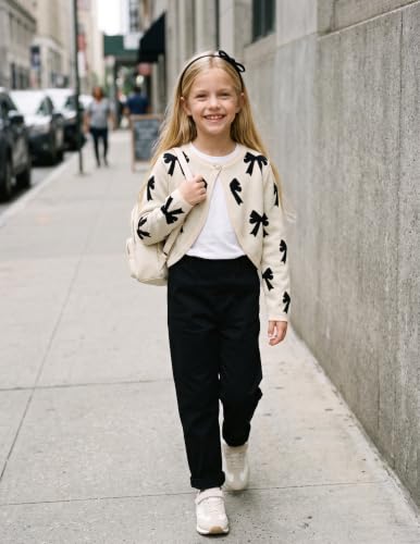 Image of Arshiner Girls Open Front Shrug Cardigan Knit Bolero with Button Closure