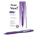 Pentel WOW! Retractable Ballpoint Pens, Medium Line, Violet Ink, Box of 12 (BK440-V)