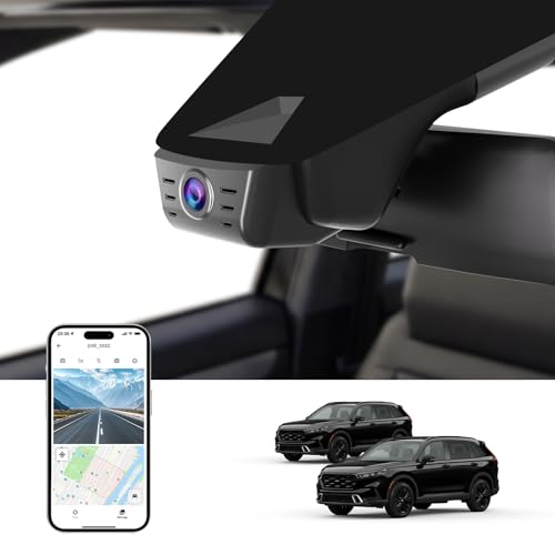 Front 4K Dash Cam for Honda CR-V 2023-2025 Sport Touring EX EX-L Hybrid (Gen6)(Model B),Easy Installation,OEM-Style,Collision Detection,Loop Recording,WiFi & App,64G Card