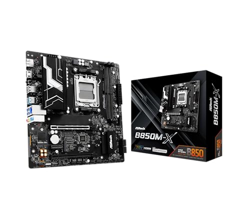 ASRock AMD AM5 B850M-X carte mere PC gamer DDR5 config évolutive pas cher