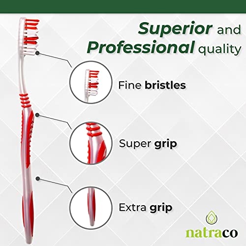 Bulk Toothbrush Pack With Hygienic Covers | Premium Quality Individually Wrapped Colorful Tooth Brushes | Medium Soft Bristles Perfect For Travel Packages, Donations, Hotels (100 Pack) #TOP7