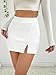 Womens High Waist Bodycon Mini Skirt Casual Summer Fashion Skort White