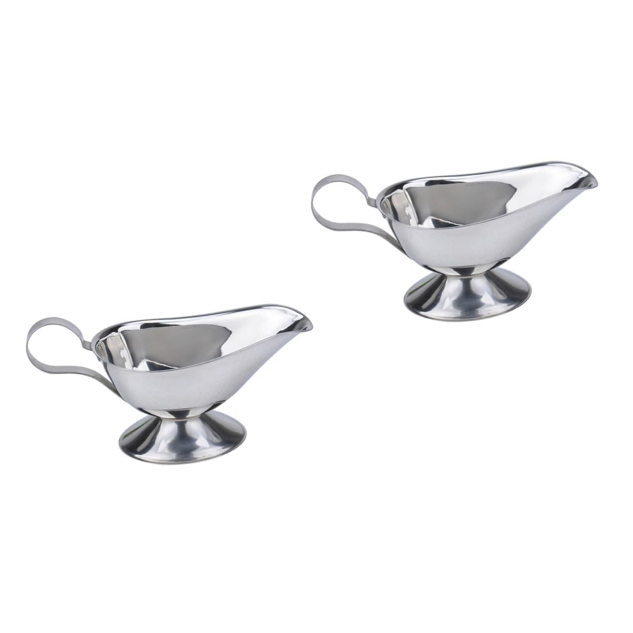 FUNOMOCYA 2pcs Gravy Boat House Warming Present Housewarming Present Sauce Pourer Sauce Dressing Dip Container Funnel Sauces Sauce Serving Boat Canning Sauce Dish Stainless Steel Sauce Boat