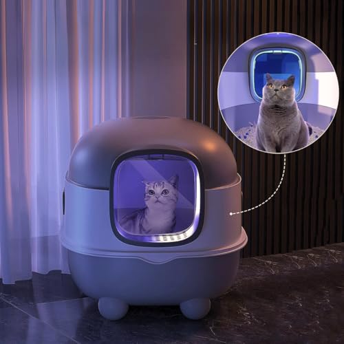 Caixa De Areia Banheiro Sanitário Gatos Fechado Anti Odor