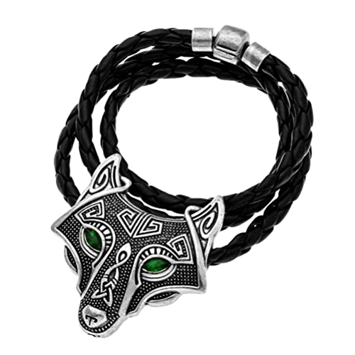 Generic Wolf Necklace Wolf Head Pendant Necklace Viking Wolf Head Necklace Choker Statement Necklace Jewelry Gift For Men Women, 5X4.5Cm (Aj9P2638Id809Hpl) #TOP16