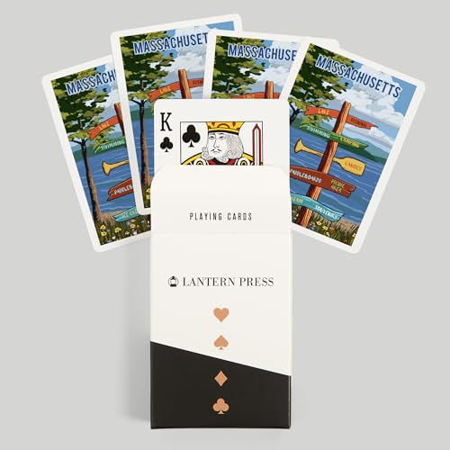 Baraja de cartas Poker Massachusetts con 52 naipes miniatura 6