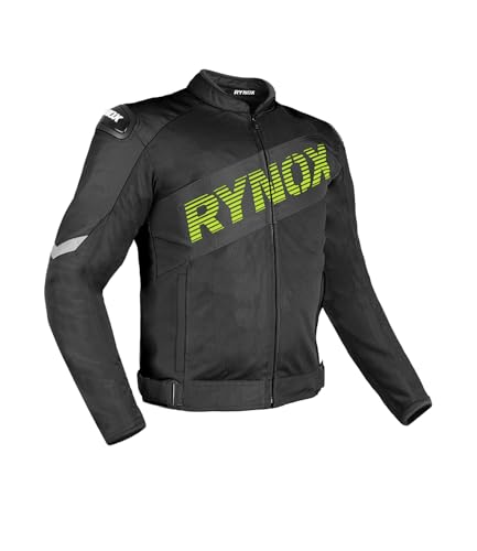 Rynox Delta GT Jacket Black Black Hi-Viz Green - Image 2