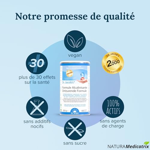 Formule Alcalinisante - Dr. Jacob's - 300g - Mélange de minéraux alcalins citrates fabriqués à partir de matières végétales – vue 3