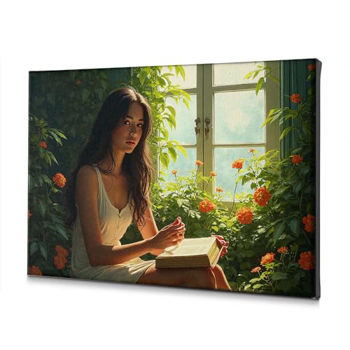 Toile décoration femme de haute qualité 30x40 au décor floral chic
