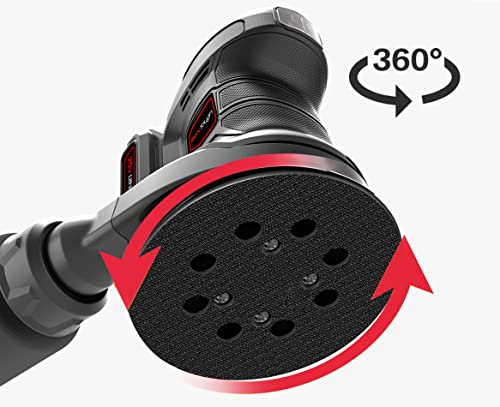 Werktough Sa002 20V Cordless Random Orbital Sander 6-Step Speed With 2.0A Battery And Fast Charger 1Pcs 125 Sander Wheel And 3Pcs 125Mm Sander Paper With Dust Bag #TOP4