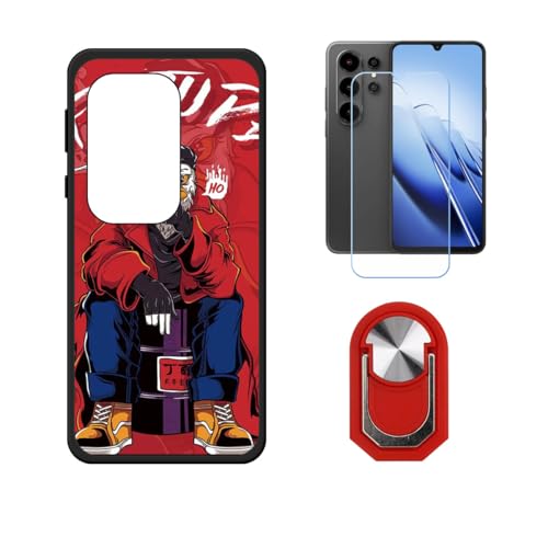 BMPNLSZ �K�pBlackview Wave 10�p+HD�����K���X�ɓK�����ėpTPU�P�[�X�A�V���J�Q���P�[�X�o���p�[�ی�o�b�N�P�[�X-�ɓK����9�d�x�X�N���C�u�h�~�X�N���[���v���e�N�^(6,88") + ���O���\�Ŕėp�I��360�x��]�\�ȃX�e���g